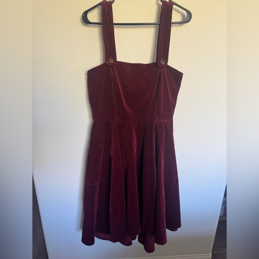 Burgundy Velvet Dress